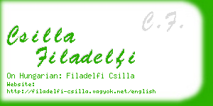 csilla filadelfi business card